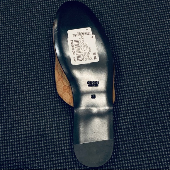 SINGLE SHOE Gucci Supreme NY Yankees GG Embroidered Canvas Mule 38 - Picture 6 of 10